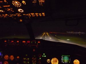 Night Flight into Queenstown Airport.