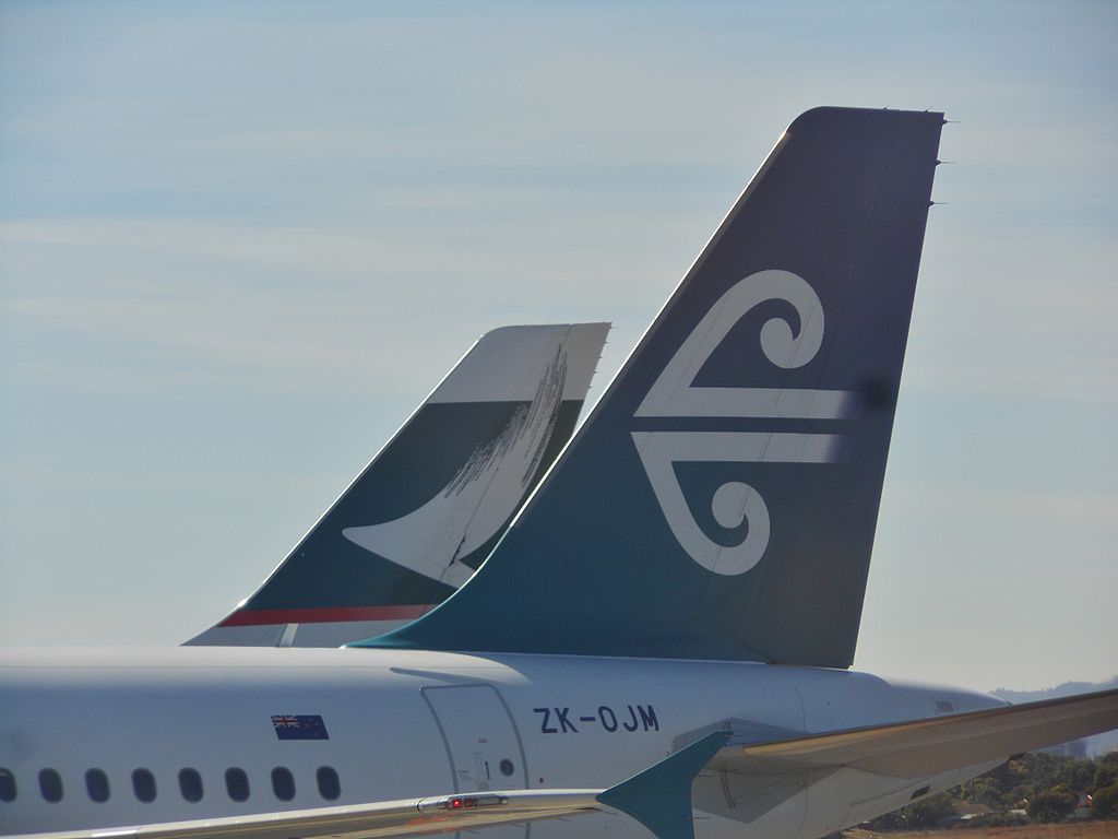 Cathay Pacific and Air New Zealand aircraft